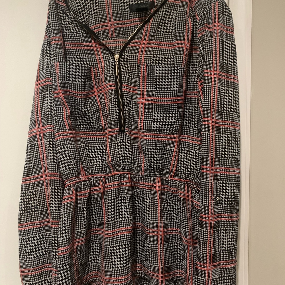 Street Wear Society Black and Red Plaid Women's Jacket